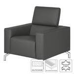 Fauteuil Varberg Cuir véritable gris foncé