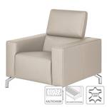 Fauteuil Varberg Cuir véritable taupe - Taupe