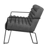 Fauteuil Voda II Aspect cuir vieilli - Gris