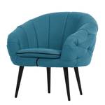 Fauteuil Weilar Tissu - Bleu pétrole