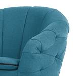 Fauteuil Weilar Tissu - Bleu pétrole