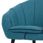 Fauteuil Weilar Tissu - Bleu pétrole