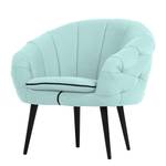 Fauteuil Weilar geweven stof - Pastelblauw