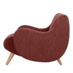 Fauteuil Wimbledon geweven stof geweven stof - Stof Frea: Rood