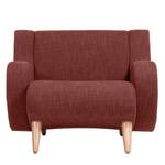 Fauteuil Wimbledon geweven stof geweven stof - Stof Frea: Rood