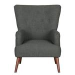 Fauteuil Wynford geweven stof - Antraciet