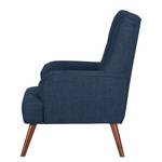 Fauteuil Wynford geweven stof - Marineblauw