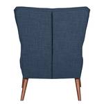 Fauteuil Wynford geweven stof - Marineblauw