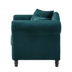 Fauteuil York paars fluweel - Petrolblauw