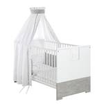 Babyzimmer Eco Star (3-tlg.) Nordic Driftwood/Weiß - mit Schrank mit Mittelregal