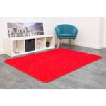 Tapis shaggy KiYDOO I Fibres synthétiques - Rouge - 160 x 230 cm