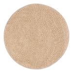 Tapis shaggy KiYDOO II Fibres synthétiques - Beige - Diamètre : 100 cm