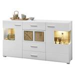 Buffet Aulby Blanc mat / Imitation chêne - Blanc