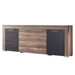 Buffet Bang Noyer satiné / Elément décoratif en touchwood marron foncé