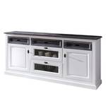 Sideboard Basilico I wit deels massief vurenhout/grijsbruin