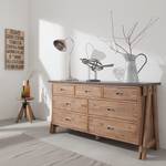 Dressoir Beton I deels massief acaciahout/betonnen look - Steenkoolkleurig