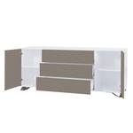 Sideboard Boomerang Hochglanz Weiß / Grau