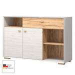 Dressoir Calvi III Witte pijnboomhouten look/Navarra eikenhoutkleurig - Hoekig