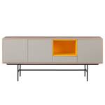 Dressoir Caspito lichtgrijs/eikenhout