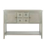 Sideboard Charlotte IV Ulme / Pinie massiv - Hellgrau