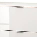 Sideboard Cleo I wit/zandkleurig glas