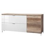 Sideboard Cleo II Wildeiche Dekor/Weißglas Front