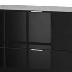 Sideboard Cleo IV Schwarz/Schwarzglas