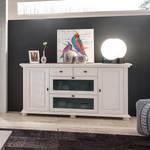 Sideboard Flinn I massief grenenhout met knoesten - wit