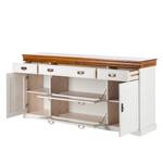 Buffet Formentera pin massif - blanc / marron