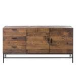 Sideboard GRASBY mit 2 Türen Altholz Pinie / Metall - Pinie Dunkel / Schwarz