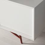 Buffet Kallio I Blanc mat / Imitation noyer