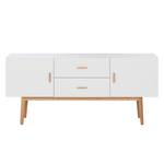 Credenza Lindholm I Parzialmente in legno massello di quercia Bianco