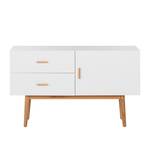 Credenza Lindholm II Parzialmente in legno massello di quercia Bianco