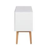 Credenza Lindholm II Parzialmente in legno massello di quercia Bianco