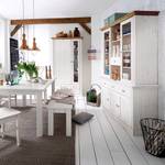 Dressoir Lyngby I massief grenenhout - Wit grenenhout/amberkleurig grenenhout