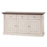 Buffet Lyngby I Pin massif - Pin blanc / Pin gris minéral