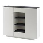 Highboard Milton II mat wit/steengrijs