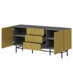 Sideboard Monteo II Olivgelb / Schiefer