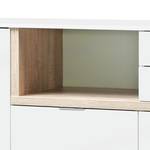 Dressoir My Ell II Hoogglans wit/eikenhouten look