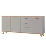 Sideboard Neston II Eiche teilmassiv - Matt Steingrau / Eiche Navarra Dekor