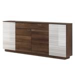 Dressoir Pebas Hoogglans wit/Riviera eikenhouten look