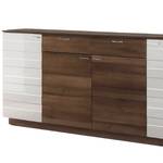 Dressoir Pebas Hoogglans wit/Riviera eikenhouten look