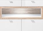 Dressoir Cornhill (incl. verlichting) hoogglans wit/Sanremo eikenhouten look