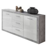 Dressoir Rognan I betonnen look/wit