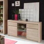 Highboard Santandria I (incl. verlichting) - lichte Sonoma eikenhouten look