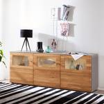 Sideboard Solano II Asteiche / Platingrau - Mit Beleuchtung