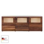 Sideboard Solano II Nussbaum / Weiß - Mit Beleuchtung