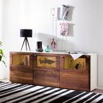 Sideboard Solano II Nussbaum / Weiß - Mit Beleuchtung