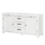 Buffet South Hampton I Acacia partiellement massif - Blanc