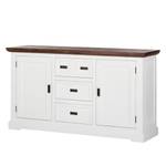 Buffet Gomera I Acacia partiellement massif - Blanc / Marron